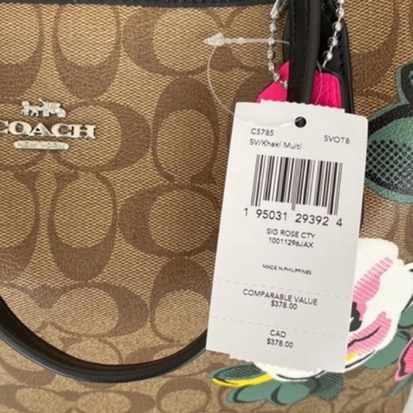 Coach Tote Vintage Rose Print - Picture 6 of 6